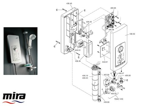 Mira Advance ATL Memory (1999-2003) spares breakdown diagram