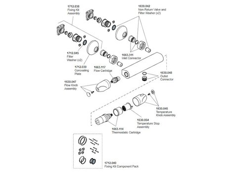 Mira Coda Plus EV (1712.003) spares breakdown diagram