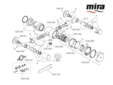 Mira Discovery EV Concentric (1.1595.001) spares breakdown diagram