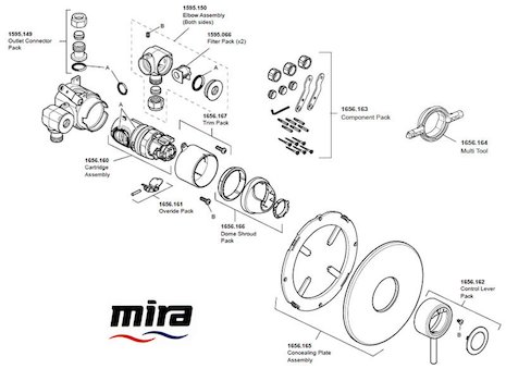 Mira Element SLT BIV (1.1656.012) spares breakdown diagram