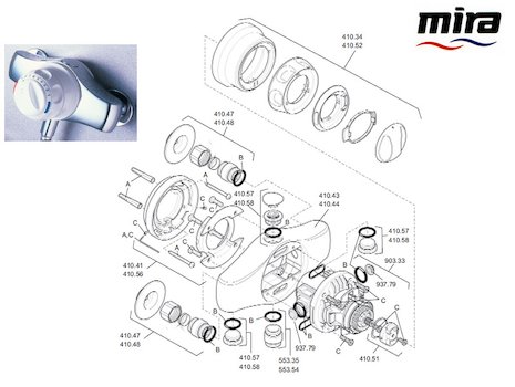 Mira Excel (1996-2003) spares breakdown diagram