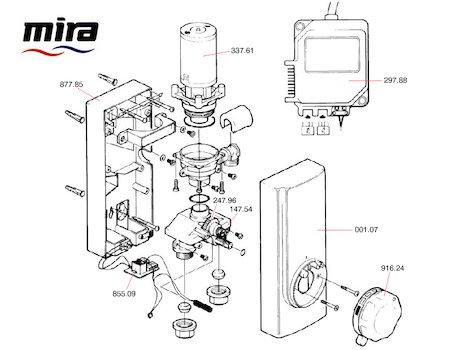 Mira Express spares breakdown diagram