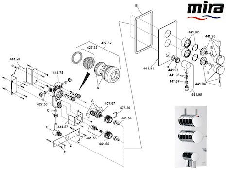 Mira Form spares breakdown diagram