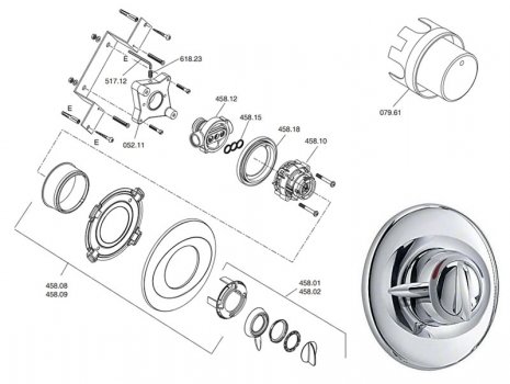 Mira Gem 88 BIR (1557.005) spares breakdown diagram