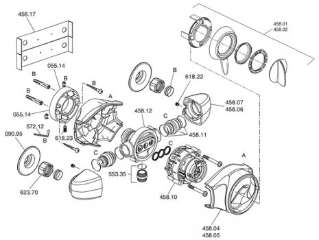 Mira Gem 88 EV (1557.001) spares breakdown diagram