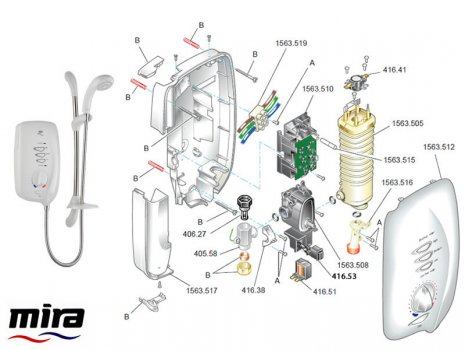 Mira Sport MAX (2006-2012) spares breakdown diagram