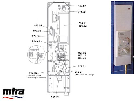 Mira Supreme (1988-1995) spares breakdown diagram