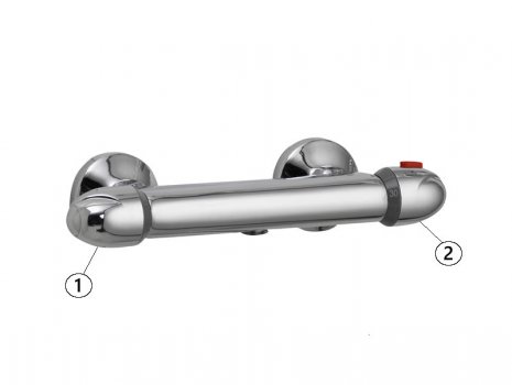 Imex Ceramics Thermoforce 1 bar shower valve (THERMOV01) spares breakdown diagram