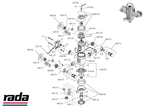 Rada Exact-3 EV (1.0.409.48.1) spares breakdown diagram