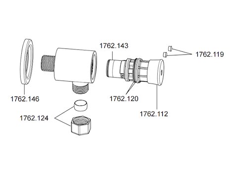 Rada T1 320 timed flow control (2.1762.054) spares breakdown diagram