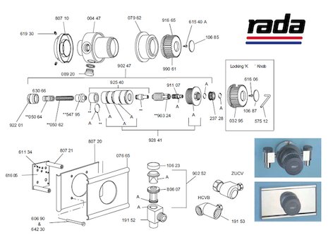 Rada 17 spares breakdown diagram