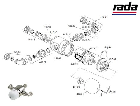 Rada 215-T3 DK (1.0.407.06.3) spares breakdown diagram