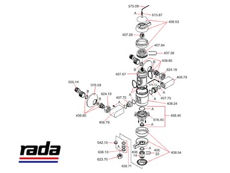 Rada Exact-3 Z (Exact-3 Z) spares breakdown diagram