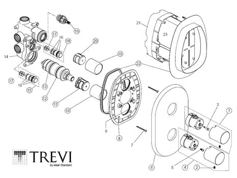 Trevi Boost MK2 Built-in A5700AA (Boost A5700AA) spares breakdown diagram