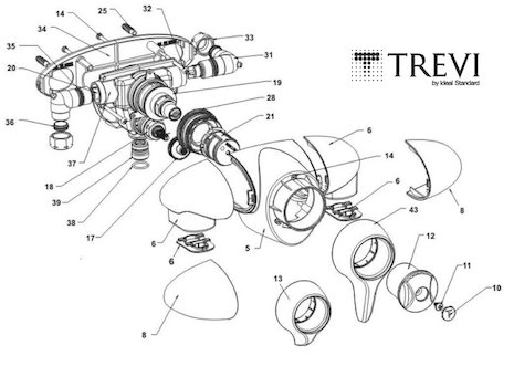 Trevi CTV Exposed A3101AA (CTV A3101AA) spares breakdown diagram