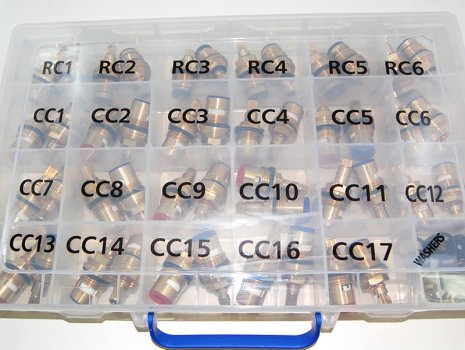 Universal tap valve spares multibox (top box) (TB) spares breakdown diagram